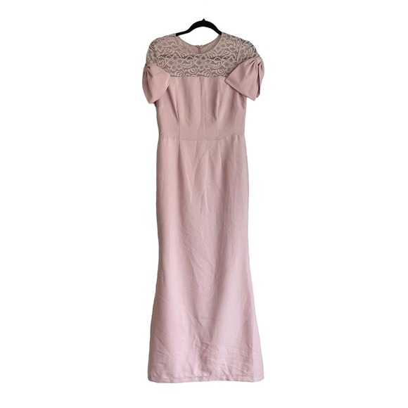 JS COLLECTIONS Annalise Bow Mermaid Gown In Pink Women's Size 6 NWOT - Picture 6 of 11
